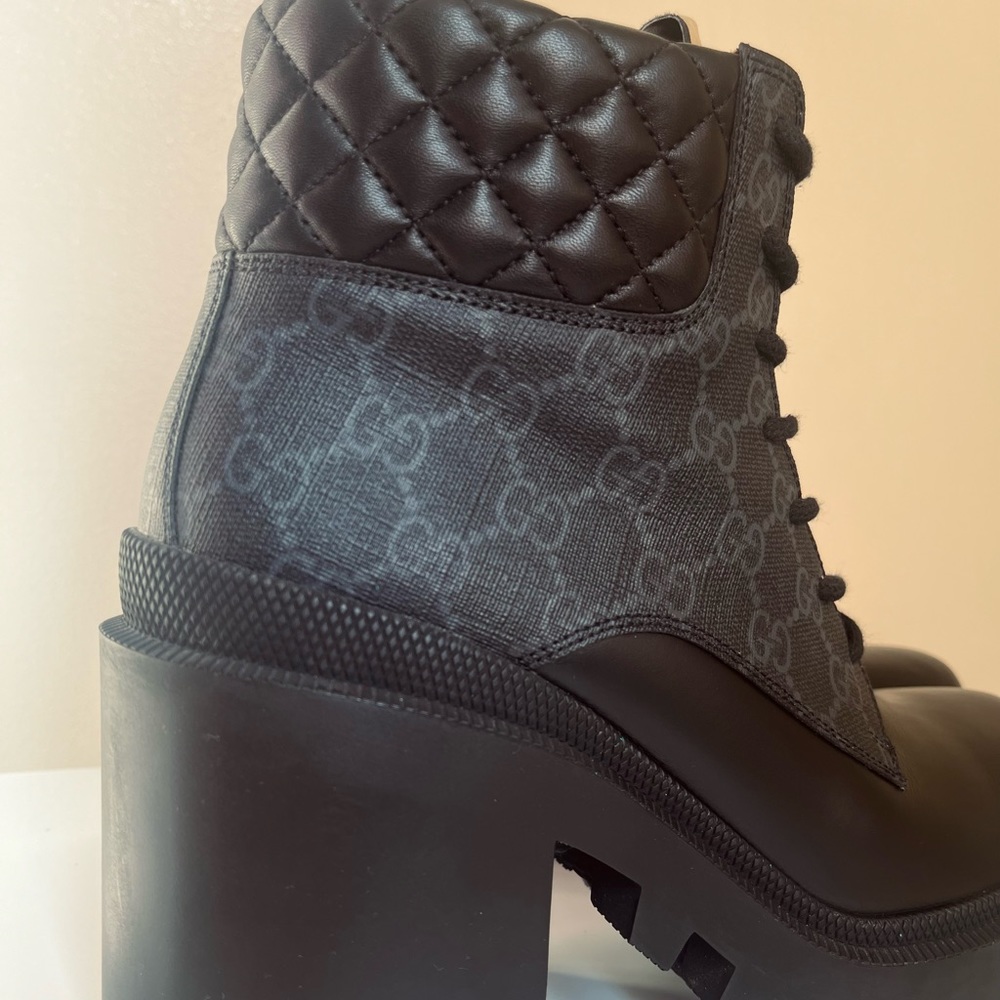 Gucci Apollo GG Supreme Samoa quilted combat boots - Picture 6 of 11